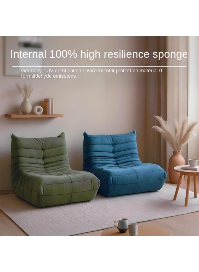 Caterpillar Lazy Sofa Cream Internet celebrity Reclining Casual Triple Modern Living Room Bedroom Compression Sofa - Image 3