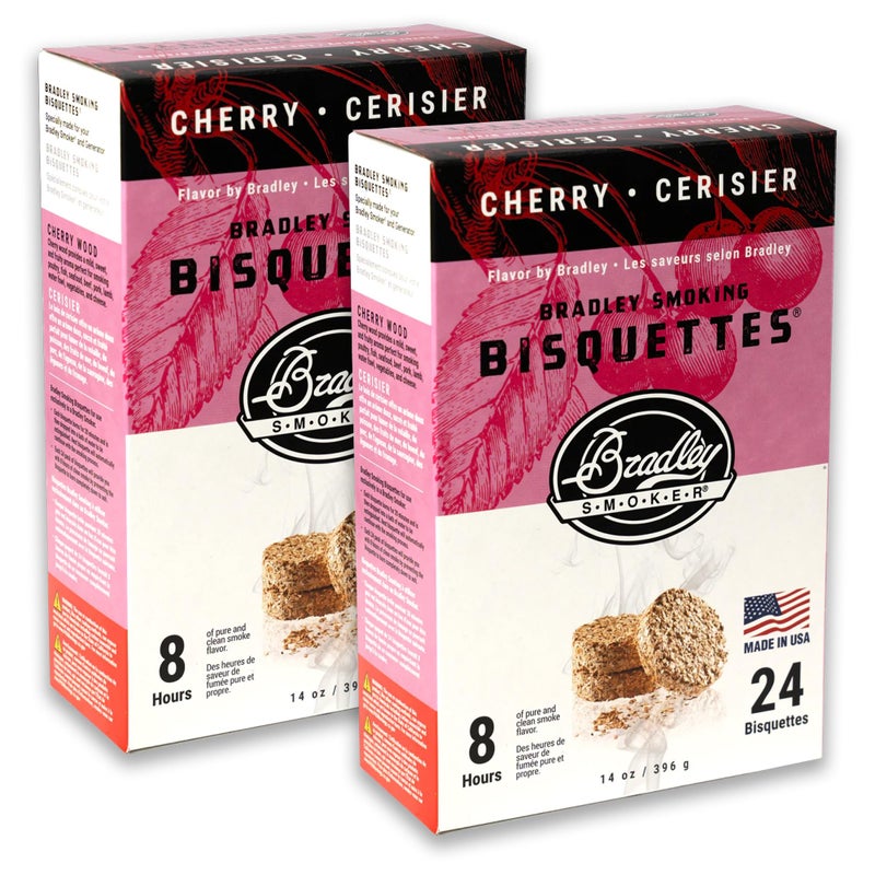 Bradley SMOKER Bradley Smokers 106690 Cherry Bisquettes Smoker, 24-Pack (2 Pack)  - Image 1