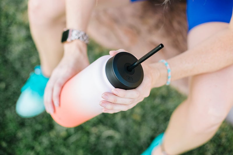 Simple Modern Wide Mouth Lid Leak Proof Straw Chug Handle Flip Fits Summit Water Bottles and Hydro Flask, Tumbler Style, Winter White - Image 3