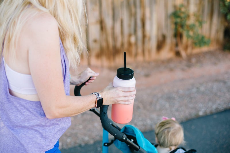 Simple Modern Wide Mouth Lid Leak Proof Straw Chug Handle Flip Fits Summit Water Bottles and Hydro Flask, Tumbler Style, Winter White - Image 4