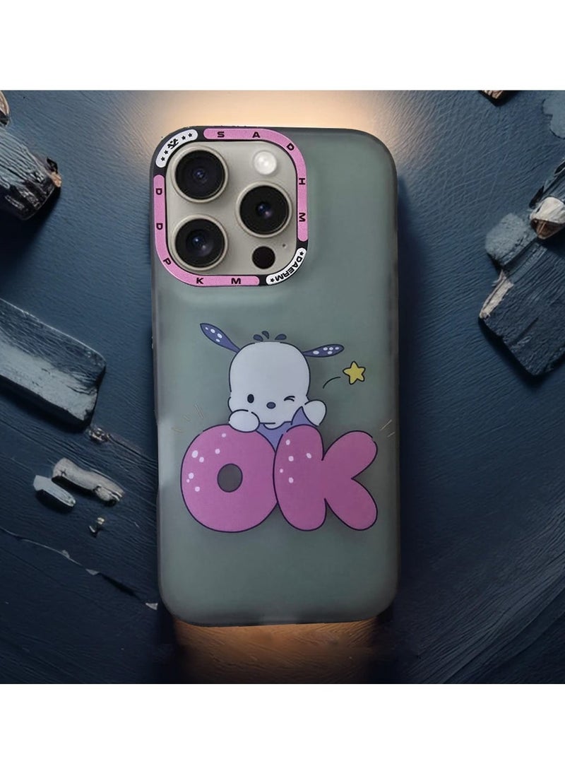 Techie Aesthetic Cute Bunny Back Cover Case with Raised Camera Lens Protector for Apple iPhone 16 Pro - Image 5