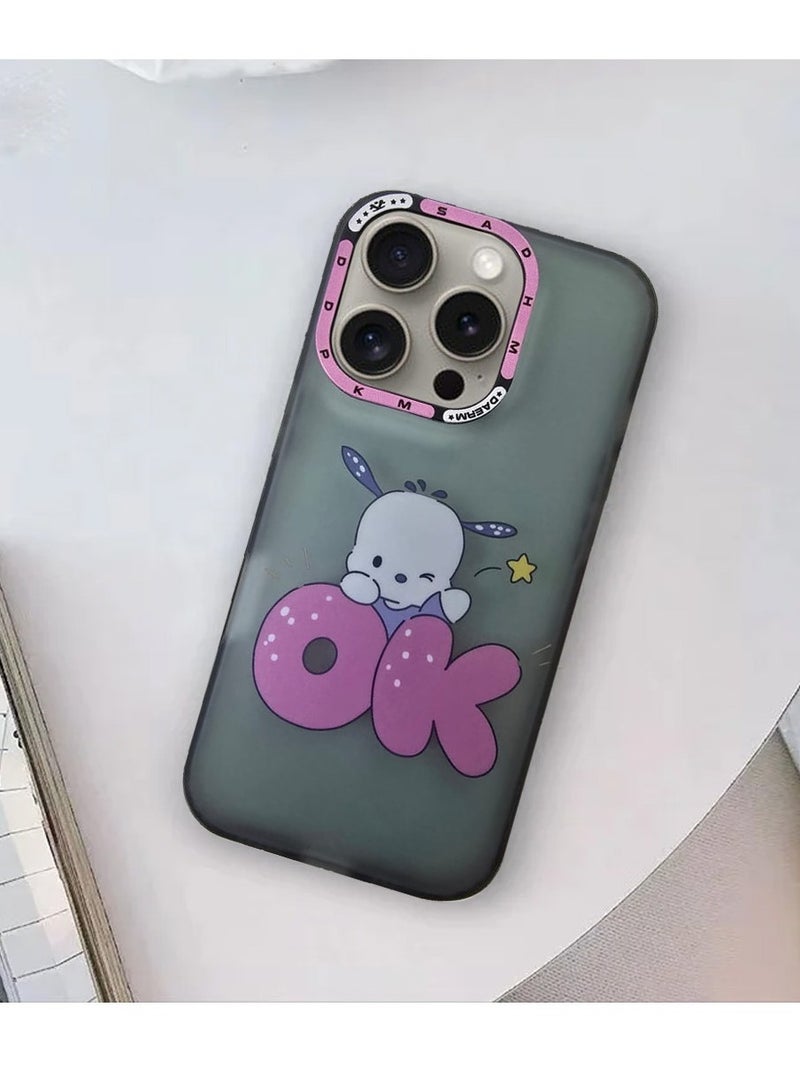 Techie Aesthetic Cute Bunny Back Cover Case with Raised Camera Lens Protector for Apple iPhone 16 Pro - Image 3