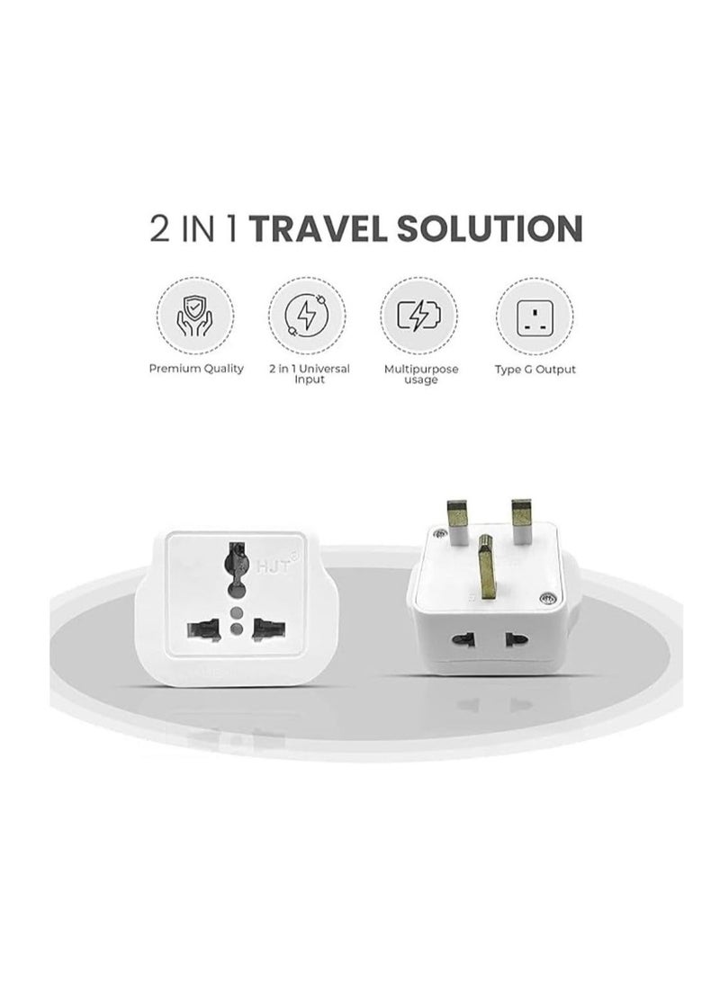 Power Plug Adapter Universal Travel Tool Power Socket Converter International Travel Converts Type D/E/F/G/H/I/L to Type G 13AMP 220-240V (Pack of 3) - Image 3