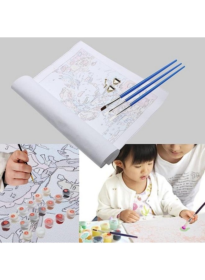 TREXEE طقم رسم بالزيت DIY من TREXEE - قماش منقوش مسبقًا، ألوان أكريليك، 3 فرش، 40*50 سم، للجنسين، لجميع الأعمار، أسلوب واقعي، غير سام، طقم رسم DIY - Image 3