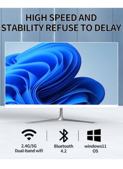 besrey  2025 All-in-One Desktop, 23.8" FHD Display, Intel Core i5-11260H Processor, 16GB RAM, 512GB SSD, HDMI, WiFi, Windows 10, Wired Keyboard & Mouse White  - Image 2