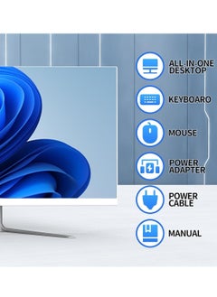 besrey  2025 All-in-One Desktop, 23.8" FHD Display, Intel Core i5-11260H Processor, 16GB RAM, 512GB SSD, HDMI, WiFi, Windows 10, Wired Keyboard & Mouse White  - Image 4