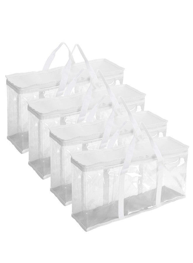 Fasmov White DVD Storage Bags Hold up to 160 DVDs (40 Each Bag), Set of 4 - Image 1