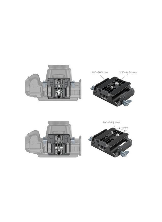 SMALLRIG SmallRig Universal LWS Baseplate with Dual 15mm Rod Clamp 3357  - Image 5