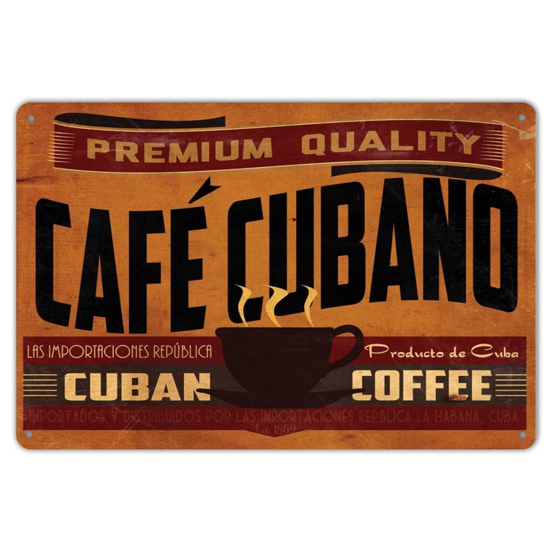Ylens Premium Quality Cuban Coffee Vintage Metal Sign Garage Signs for Men Home Decor tin Art Decor,8x12 Inches - Image 5