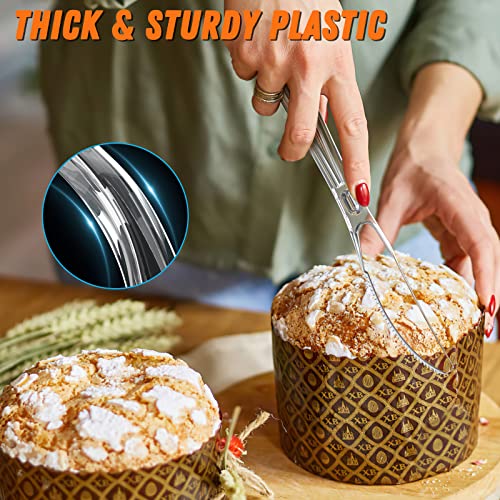 Dipoo 7.5" Clear Plastic Knives Heavy Duty Upgraded Heat Resistant & BPA Free, Solid and Durable Plastic Cutlery, Premium Disposable Knives, for Party Supply(84 Count) - Image 4