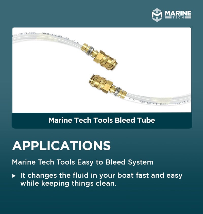 M Marine Tech Tools Marine Tech Tools Bleed Tube, Seastar Hydraulic Steering Bleed Kit, Fits Seastar Hydraulic Cylinders, Seastar Hydraulic Steering Bleed Kit, Seastar Bleeding System - Image 3