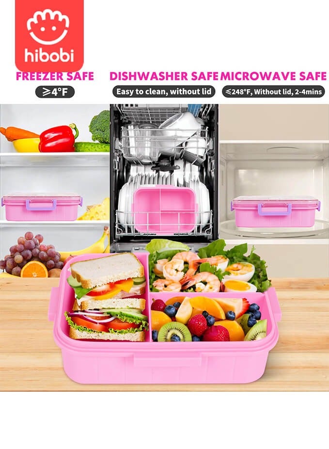 hibobi Kids Lunch Box Stainless Steel Bento Box - Cat - Image 4