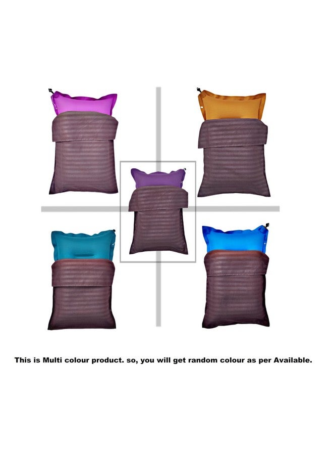 Multi Color Cotton Travelling Air Pillow with Cotton Pillow Cover. Pillow for Travel in Bus, Train and Flights. Neck Supporting Pillow (Pack of 1 Pcs.) - Image 3
