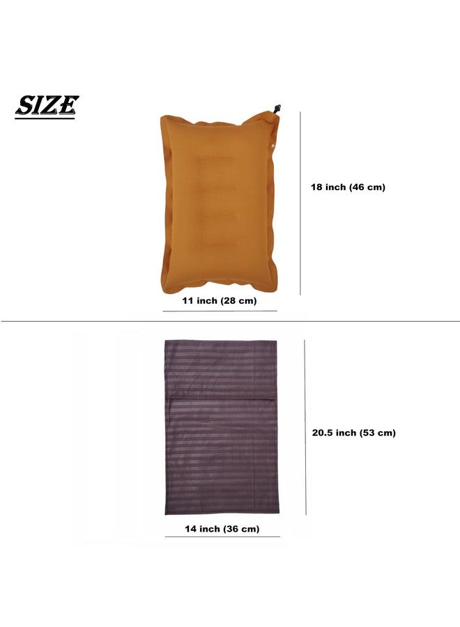 Multi Color Cotton Travelling Air Pillow with Cotton Pillow Cover. Pillow for Travel in Bus, Train and Flights. Neck Supporting Pillow (Pack of 1 Pcs.) - Image 4