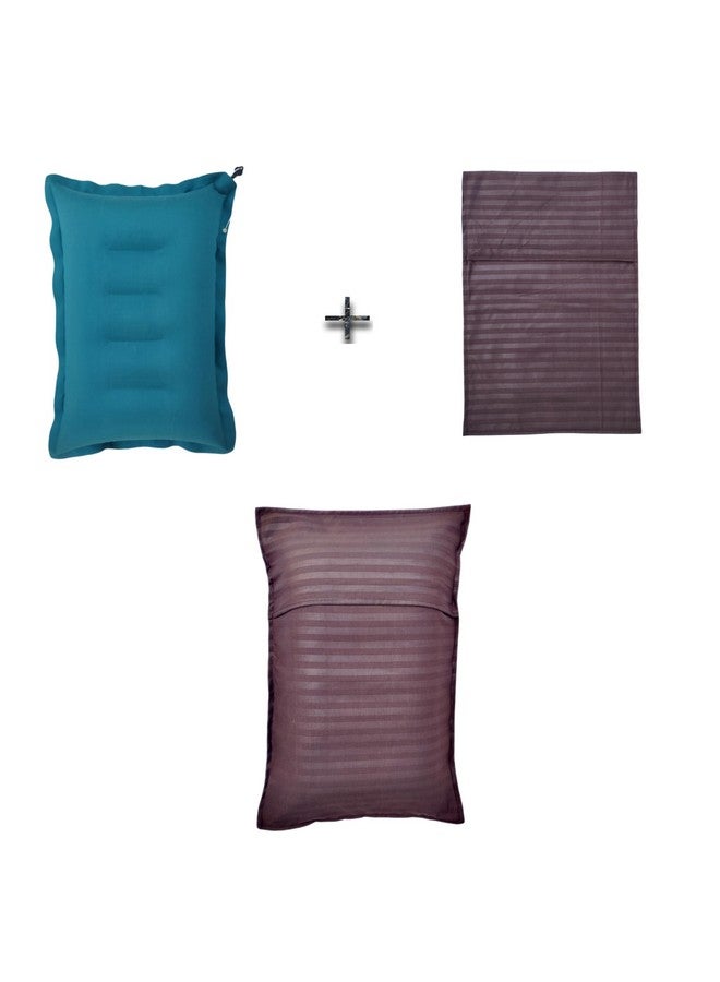 Multi Color Cotton Travelling Air Pillow with Cotton Pillow Cover. Pillow for Travel in Bus, Train and Flights. Neck Supporting Pillow (Pack of 1 Pcs.) - Image 5