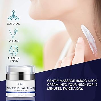 HSBCC Neck Cream for Tightening and Firming Acetyl Hexapeptide8 Retinol Shea Butter Niacinamide Smoothes Wrinkles Skin Tighten and Lift Neck Cream 60ml - Image 2