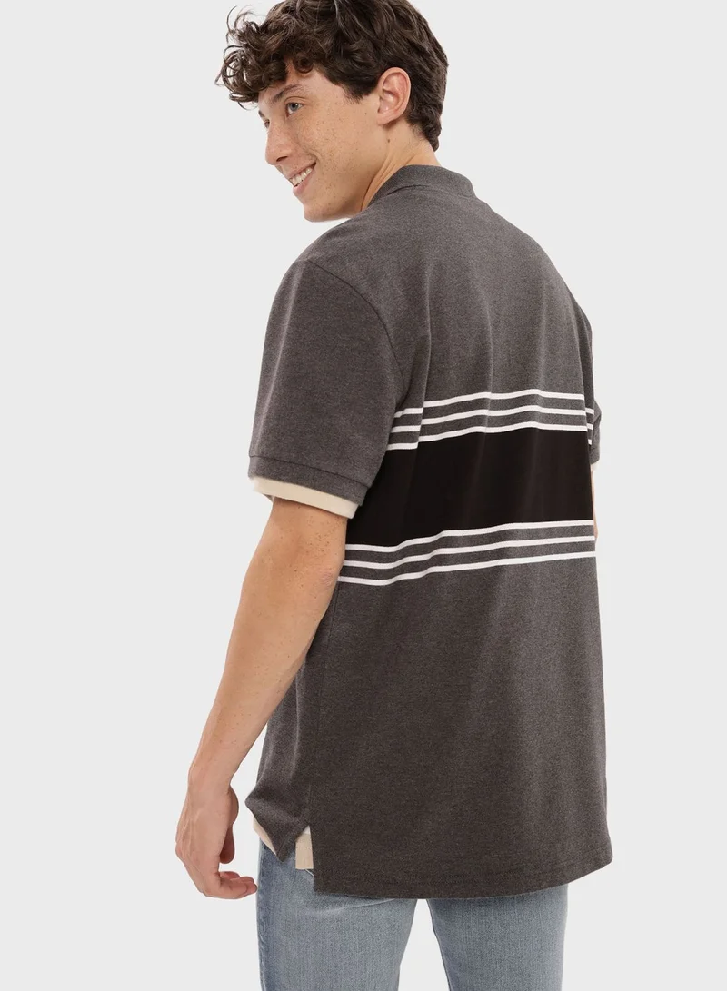 امريكان ايجل Striped Polo