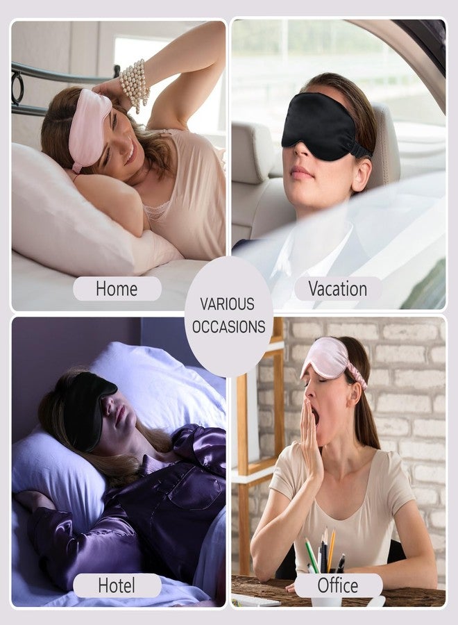 YoulerTex Organic Natural Silk Sleep Mask: 100% Mulberry Silk 25 Momme 6A Soft Pure Eye Mask for Sleeping with Adjustable Strap Zero Pressure Blindfold Nap Travel Essentials Gift (02 Black, 25 Momme - Image 4