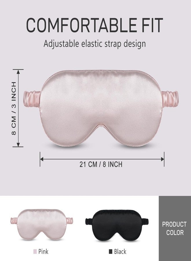 YoulerTex Organic Natural Silk Sleep Mask: 100% Mulberry Silk 25 Momme 6A Soft Pure Eye Mask for Sleeping with Adjustable Strap Zero Pressure Blindfold Nap Travel Essentials Gift (02 Black, 25 Momme - Image 2