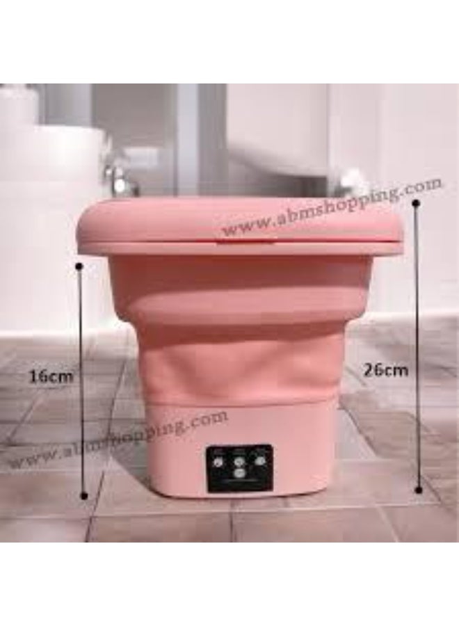 غسالة ملابس قابلة للطي – صغيرة – وردي - Image 2