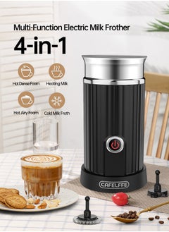 Cafelffe Electric Milk Frother Hot Cold Milk Foamer Milk Heater For Cappuccino And Latte 550W Black  - Image 2