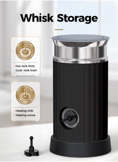 Cafelffe Electric Milk Frother Hot Cold Milk Foamer Milk Heater For Cappuccino And Latte 550W Black  - Image 5