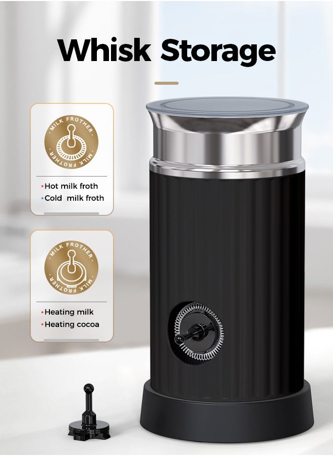 Cafelffe Electric Milk Frother Hot Cold Milk Foamer Milk Heater For Cappuccino And Latte 550W Black  - Image 5