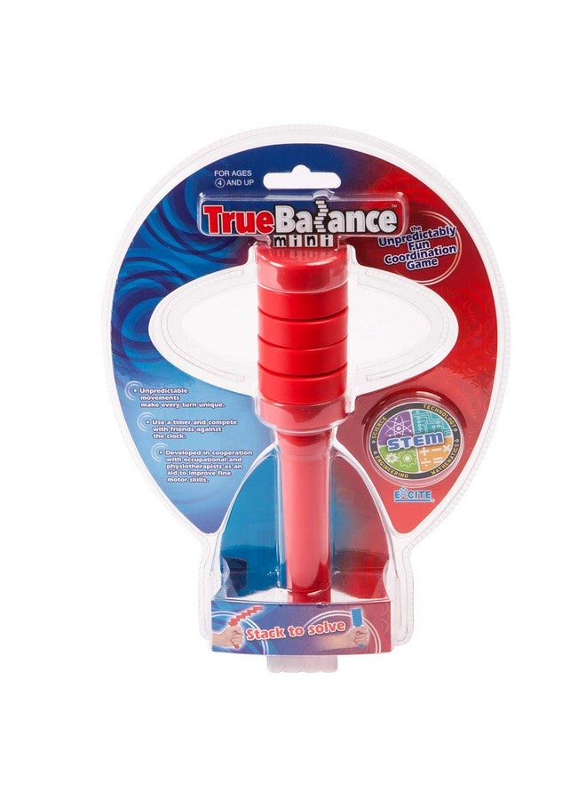 TrueBalance Coordination Game Balance Toy for Adults and Kids | Improves Fine Motor Skills (Mini Red) - Image 1