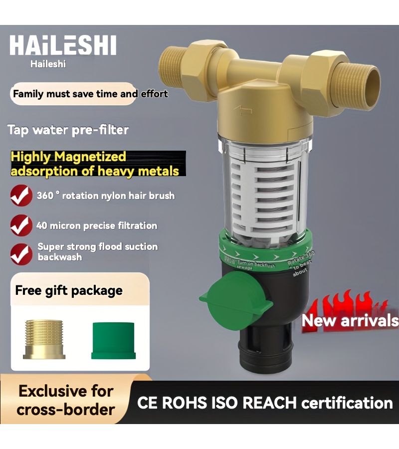 3/4 Threaded Interface Backwashing Stainless Steel Mesh Whole House Pre Filter - Image 5