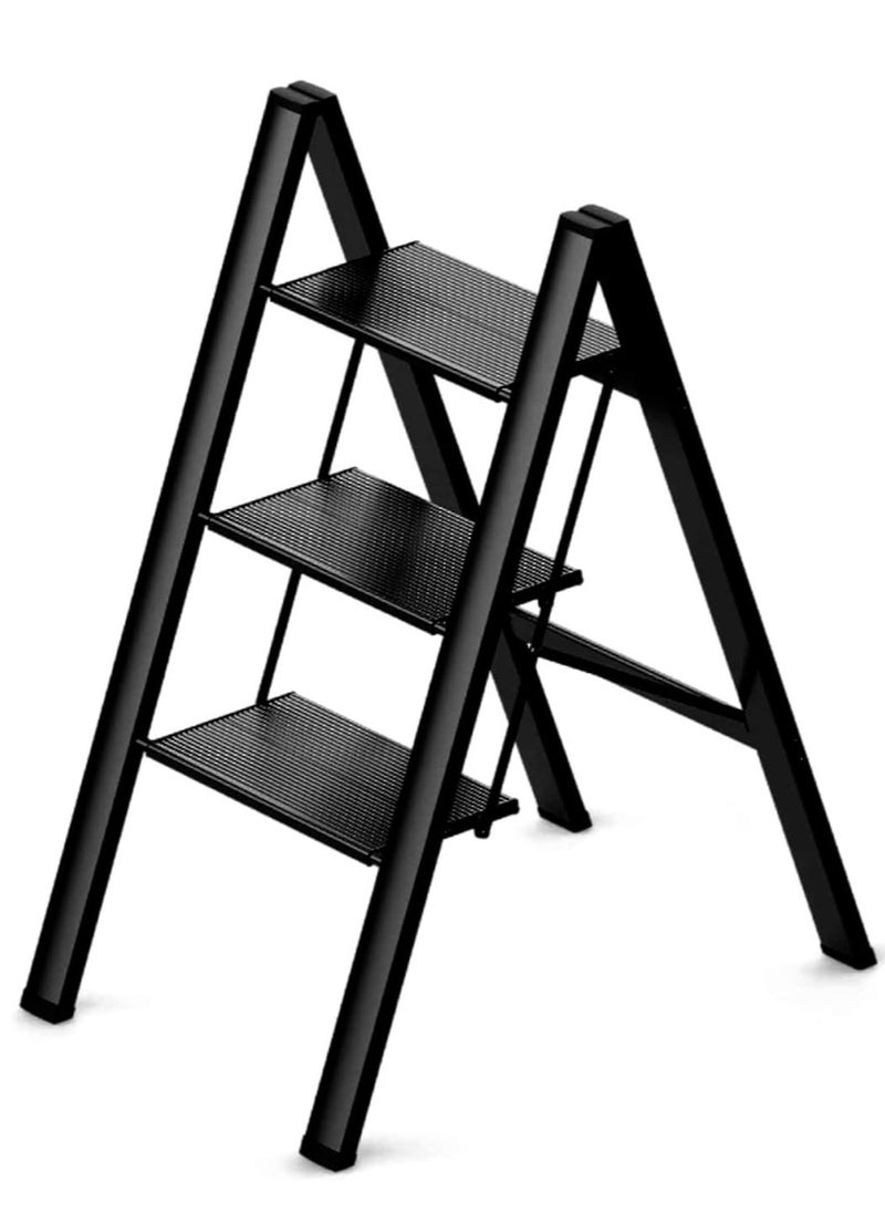 Generic - 3 Step Ladder Folding Step Stool with Wide Anti-Slip Pedal 150kg Portable Ladders for Home and Office Use Kitchen - Image 1