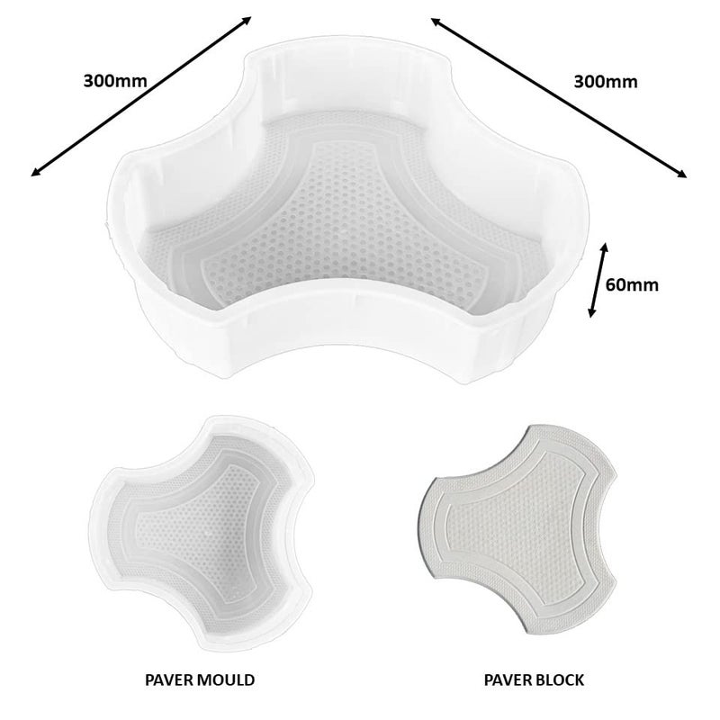 Reyal Reyal Superlight Plastic Cosmic Paver mould Interlocking Paver Block Mould 60mm Paving Stone Mould Pack of 10  - Image 2