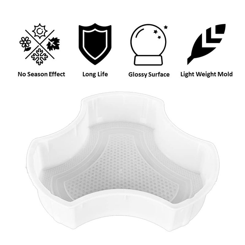 Reyal Reyal Superlight Plastic Cosmic Paver mould Interlocking Paver Block Mould 60mm Paving Stone Mould Pack of 10  - Image 4