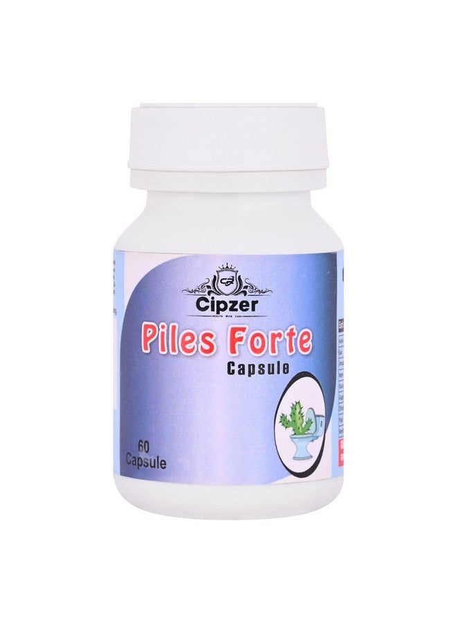 Cipzer Piles Forte Capsule I For Piles, Hemorrhoid Support, Bavasir, Fissure. Fistula, Inflammation & Rectum I Fast Relieve In Bleeding, Burning & Pain (60 Pills) - Image 1