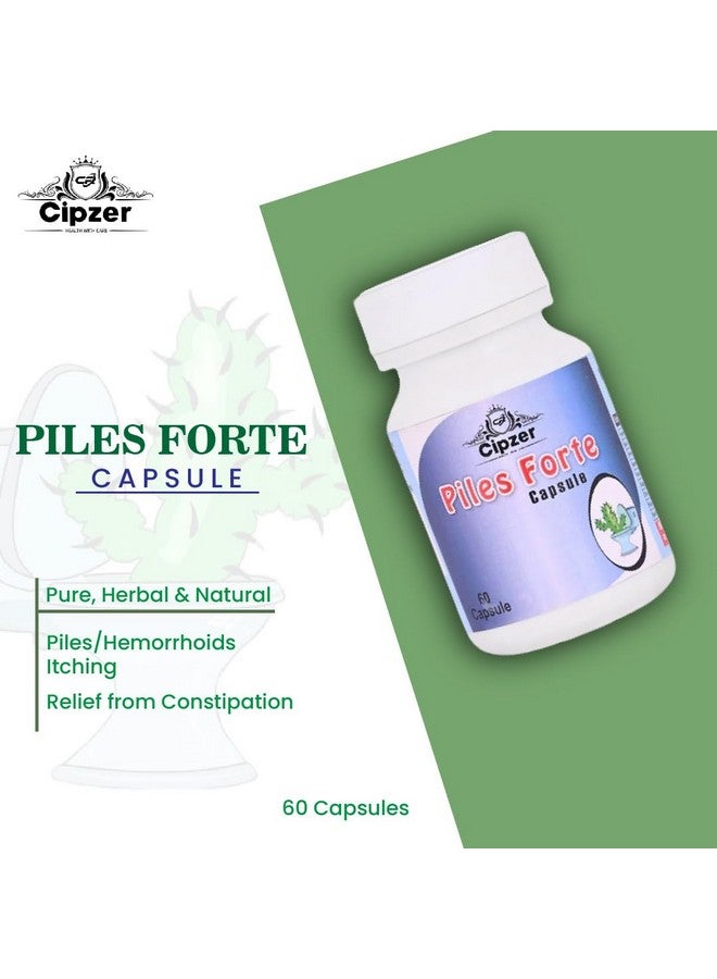 Cipzer Piles Forte Capsule I For Piles, Hemorrhoid Support, Bavasir, Fissure. Fistula, Inflammation & Rectum I Fast Relieve In Bleeding, Burning & Pain (60 Pills) - Image 5