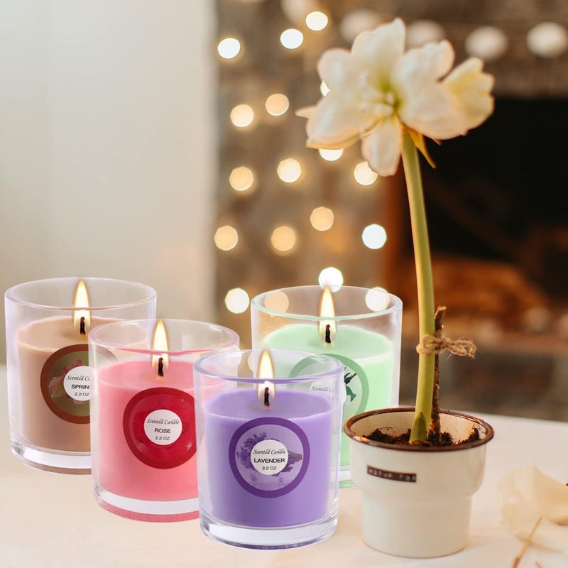 YOROXRG Scented Candles, Jasmine, Rose, Vanilla, Bergamot, fig, Lavender, Lemon, Spring,Strawberry, Rosemary, Aromatherapy Candles,Soy Wax Glass Jar Candle - 40 Pack - Image 5