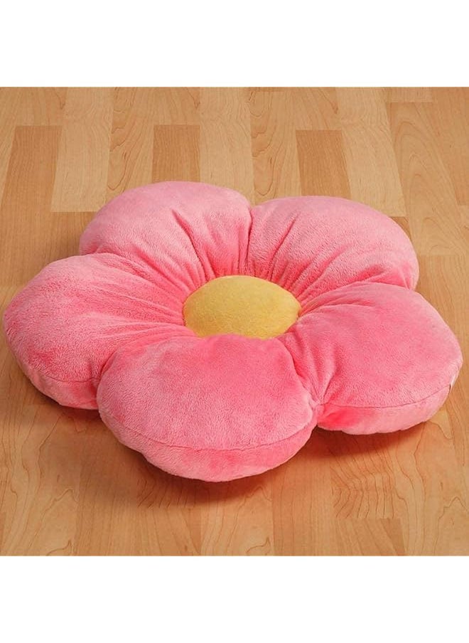 The Bros Butterfly Flower Floor Pillow Seating Cushion, For A Reading Nook, Bed Room, Or Watching Tv. Softer And More Plush Than Area Rug Or Foam Mat,Pink,Medium 20" Diameter  - Image 1