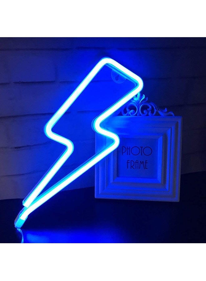 Rock Pow LED Sign Neon Light Blue - Image 4