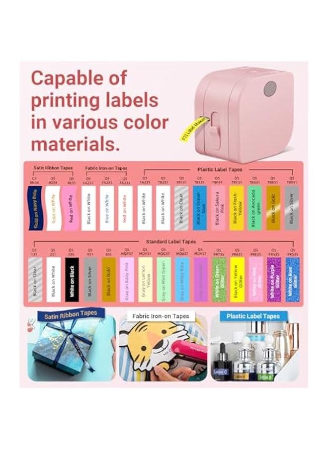 phomemo - Label Maker - Label Maker Machine with Tape P12, Portable Bluetooth Label Printer Handheld Built-in Cutter Small Label Maker, Mini Thermal Transfer Printer with Template for Product Organizing - Image 1