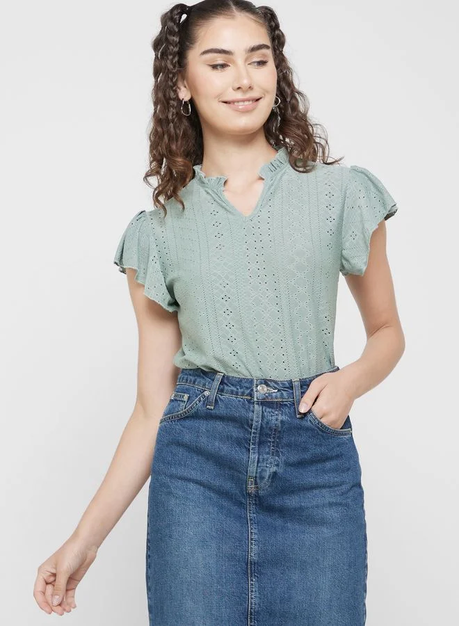 Ginger Ruffle Sleeve Top