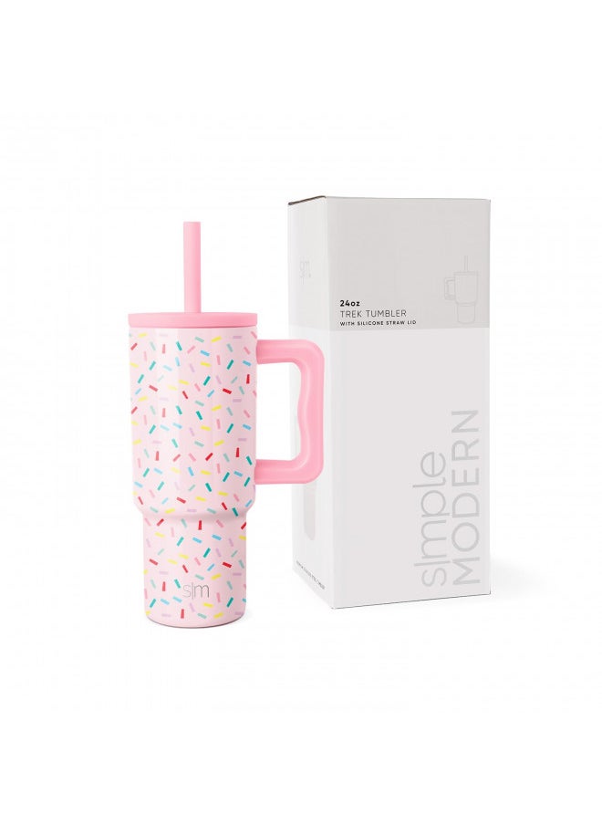 Simple Modern Kids 24 oz Tumbler with Handle and Silicone Straw Lid | Spill Proof and Leak Resistant | Reusable Stainless Steel Bottle | Gift for Kids Boys Girls | Trek Collection | Confetti - pzsku/ZC8B7D9AC3596AFE25B37Z/45/_/1728458670/362fc015-5a9a-4305-ba4a-90f4ab32b07e