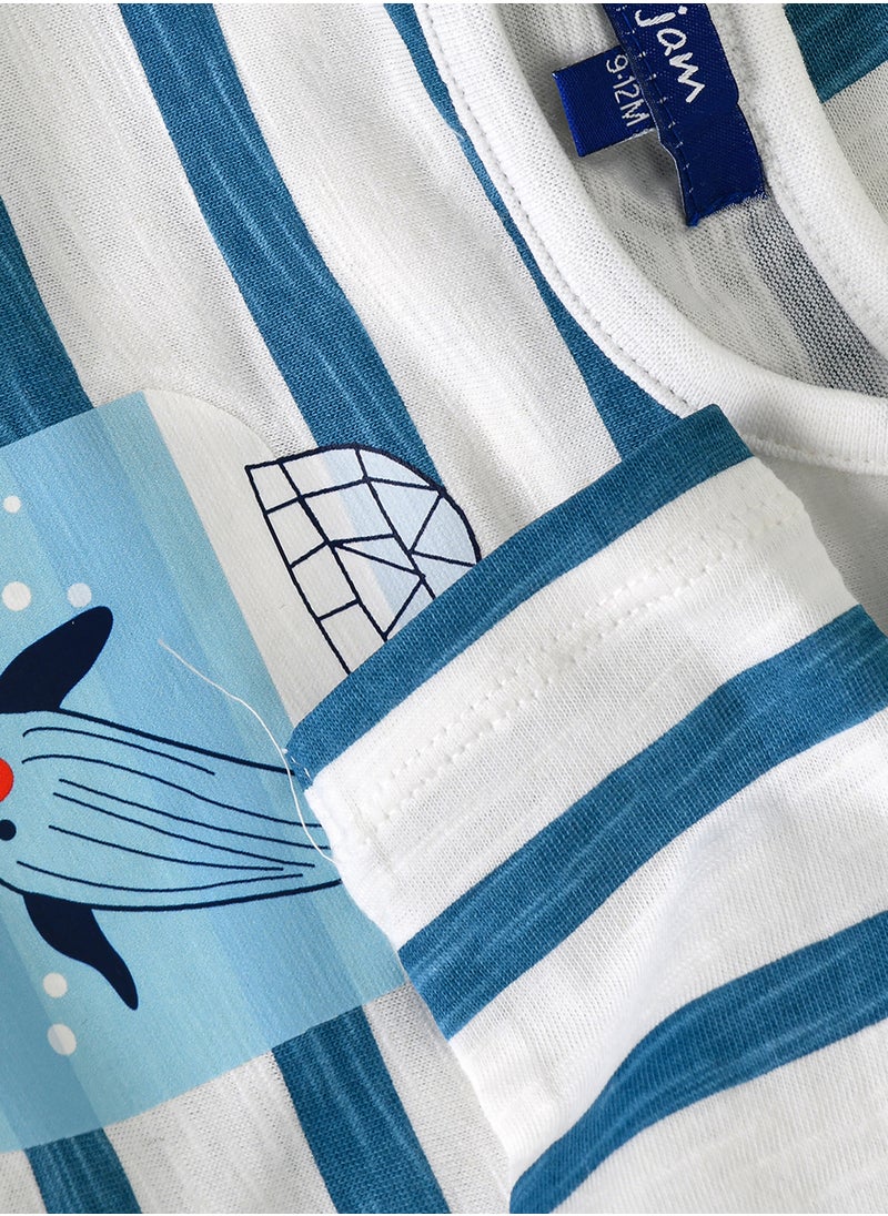 JAM Boys Striped Penguin Long Sleeve Top  - Image 4