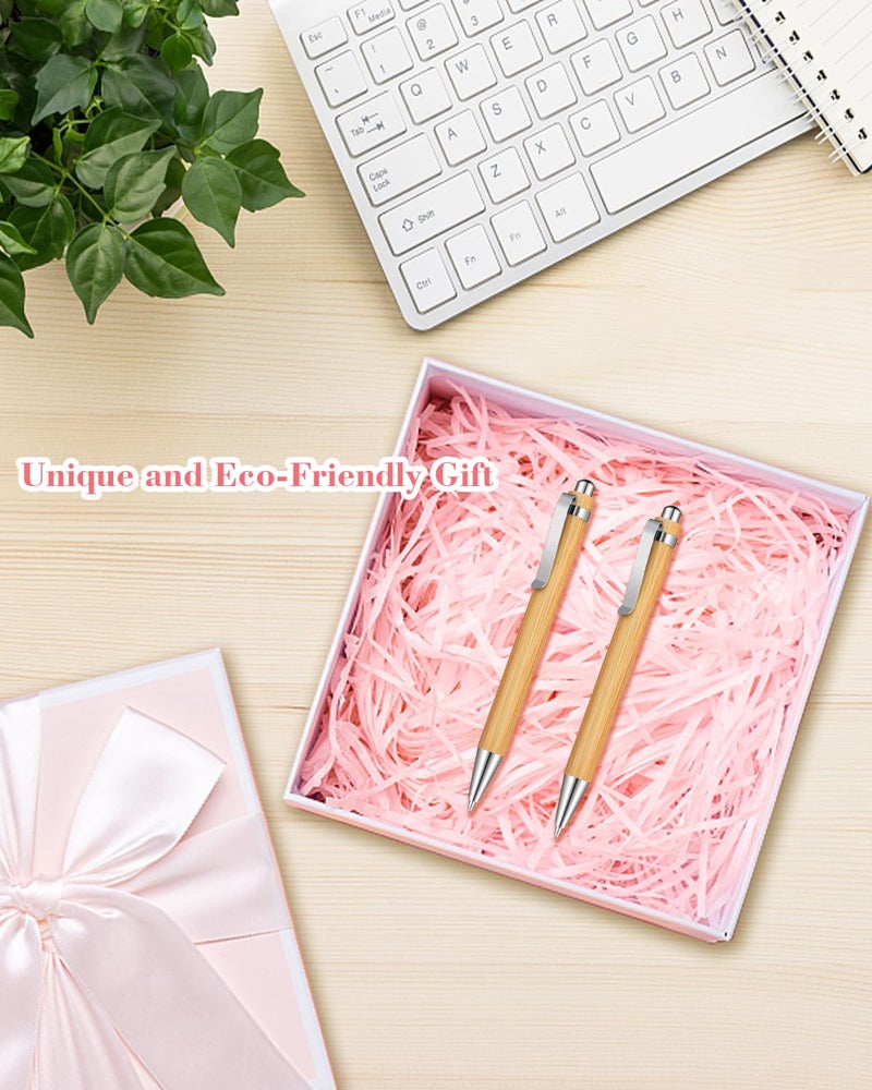 lyforx 200pcs Bamboo Pens Bulk Wooden Bamboo Pens Engraving Wooden Ballpoint Pen Customizable Gift Pen Bulk - Image 3