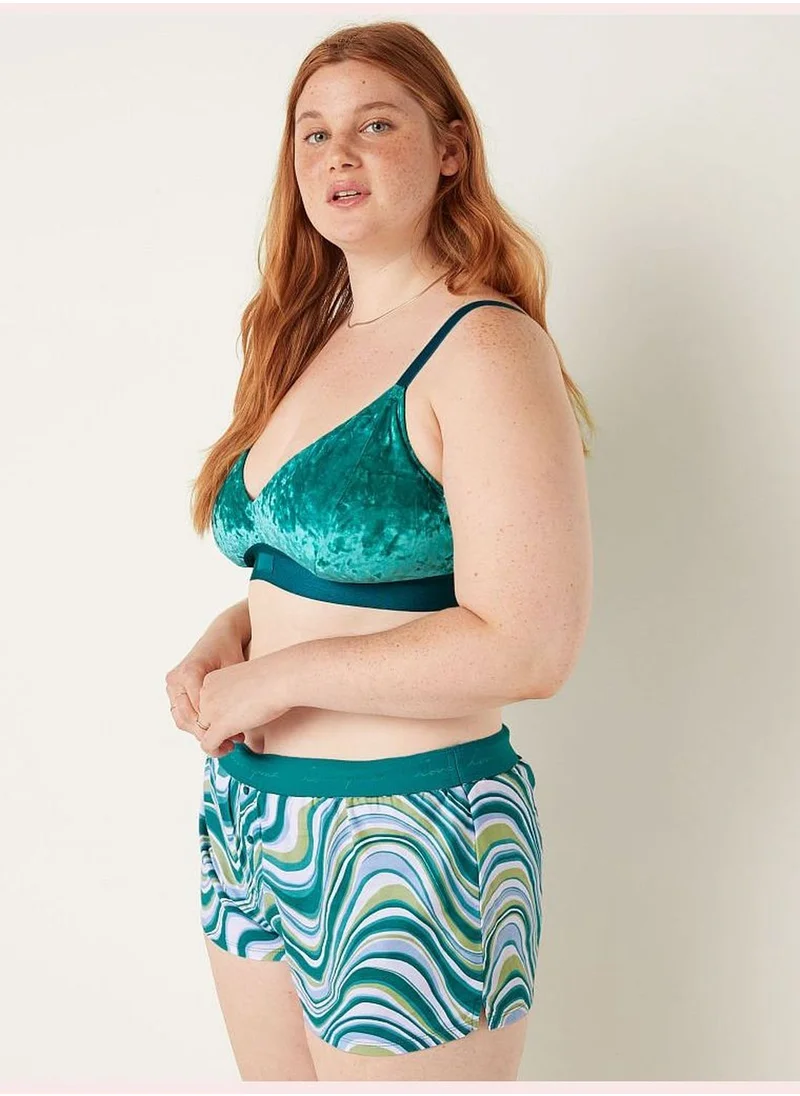 PINK Velvet Triangle Bralette