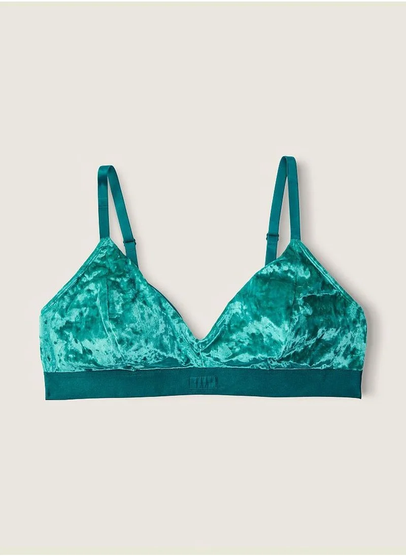 PINK Velvet Triangle Bralette