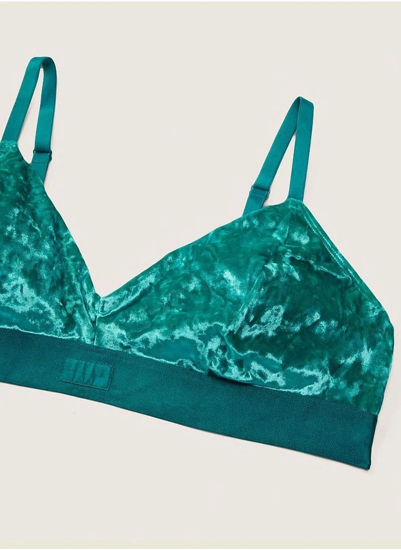 PINK Velvet Triangle Bralette
