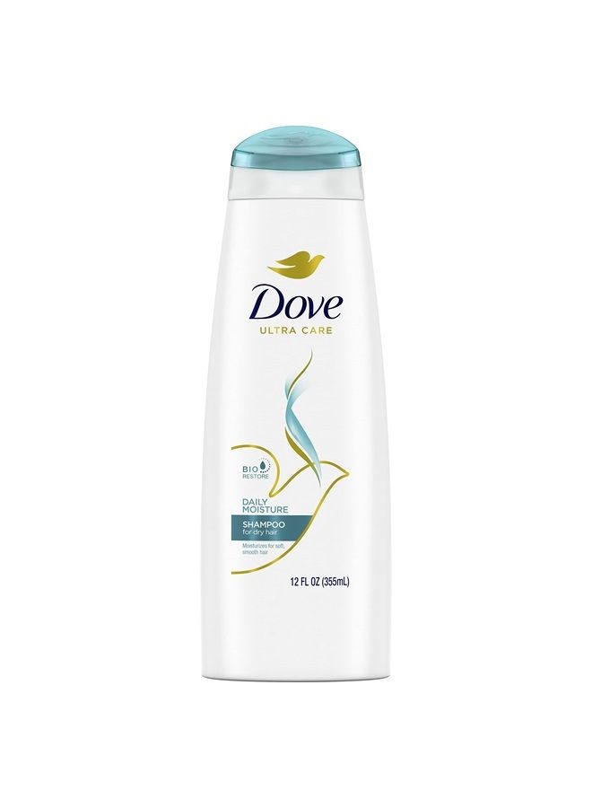 Dove Ultra Care Shampoo Daily Moisture for Dry Hair Shampoo with Bio-Restore Complex 12 oz - Image 1