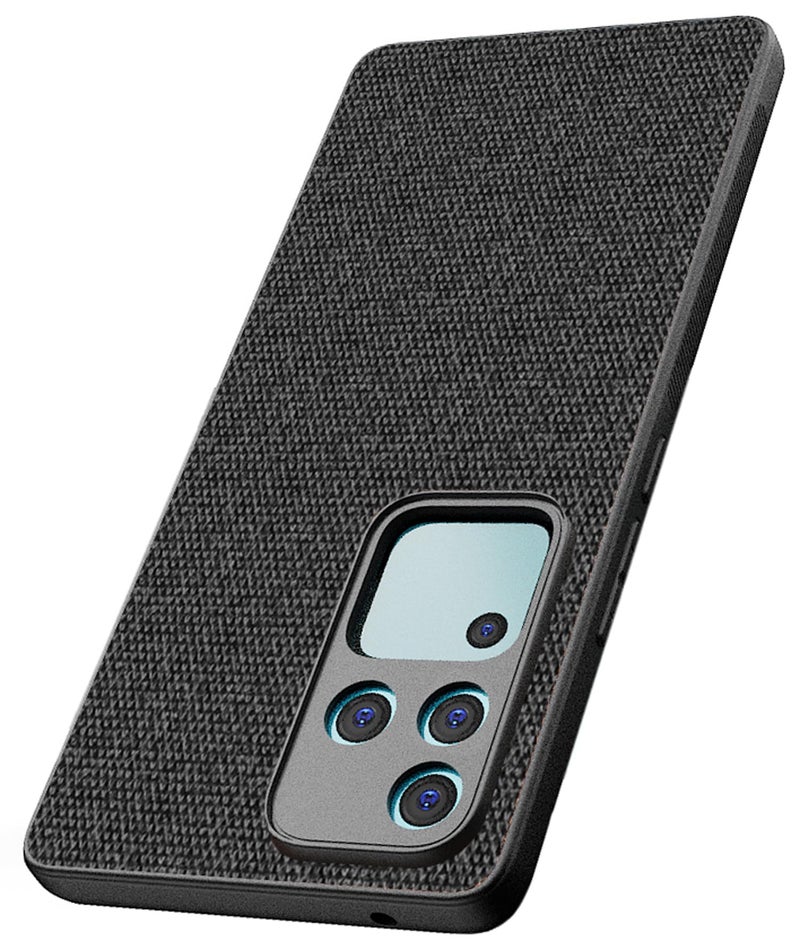 Kapa Soft Full Fabric Protective Back Case Cover for Vivo V30 Pro (5G) | Shockproof Slim Hard Anti Slip Back Case (Black) - Image 1