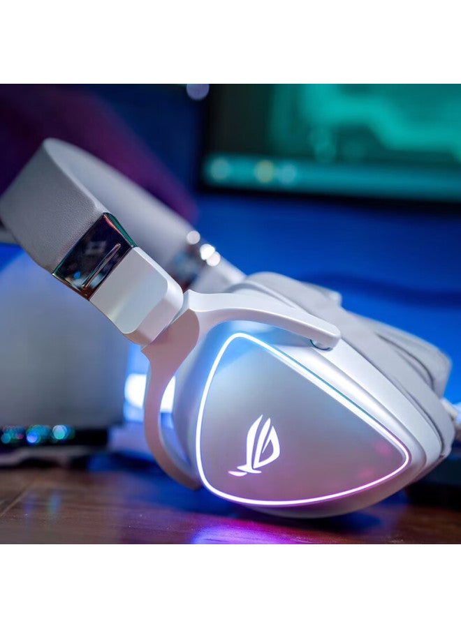 Rog Prism White Limited Edition Gaming Headset With Microphone, Over-ear Headset With Microphone, 7.1 Surround Sound, Usb/type-c Interface, Compatible With Triangular Action - Image 3