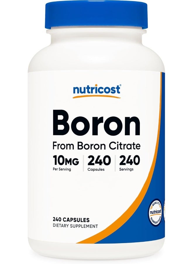 Nutricost Boron Capsules 10Mg, 240 Vegetarian Capsules, Gluten Free And Non-Gmo - Image 1