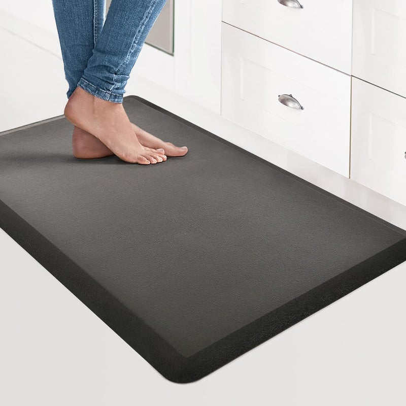Art3d Anti Fatigue Mat - 1/2 Inch Cushioned Kitchen Mat -Comfort & Non Slip Cushion for Standing Desk, Office or Garage Floor (17.3"x28", Black) - Image 1